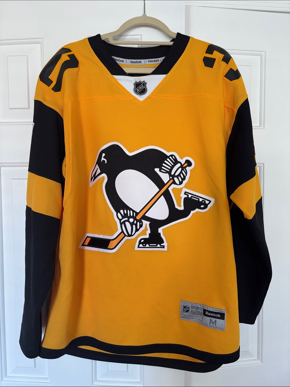 Yellow and Black Pittsburgh Penguins Hockey Jersey- Murray